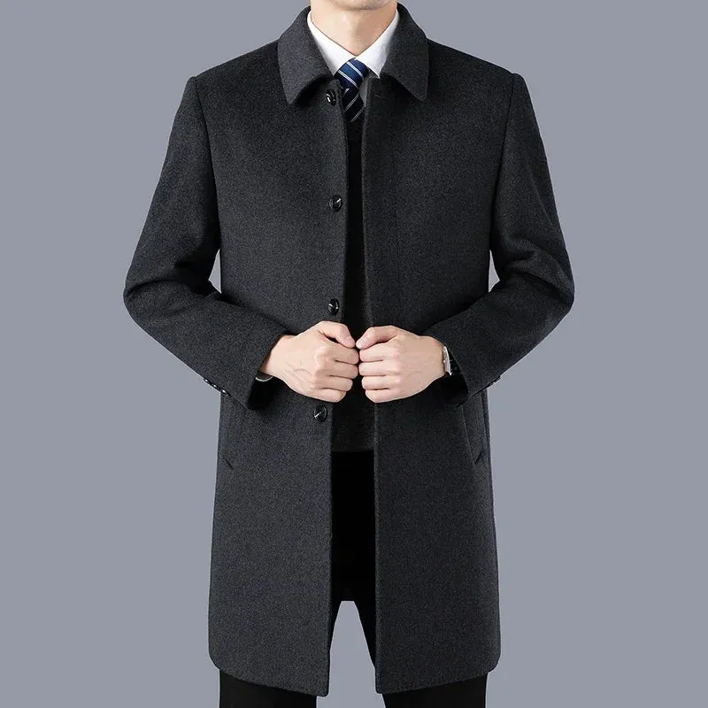 2023 new arrival winter jacket fashion Woolen Coat Men's Casual Wool trench coat Men Dress Jacket men full Size M-4XL DY117
