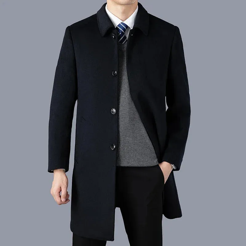 2023 new arrival winter jacket fashion Woolen Coat Men's Casual Wool trench coat Men Dress Jacket men full Size M-4XL DY117