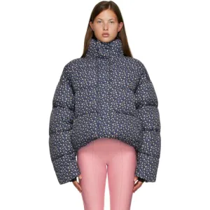 Balenciaga Navy Mini Bear Puffer Jacket