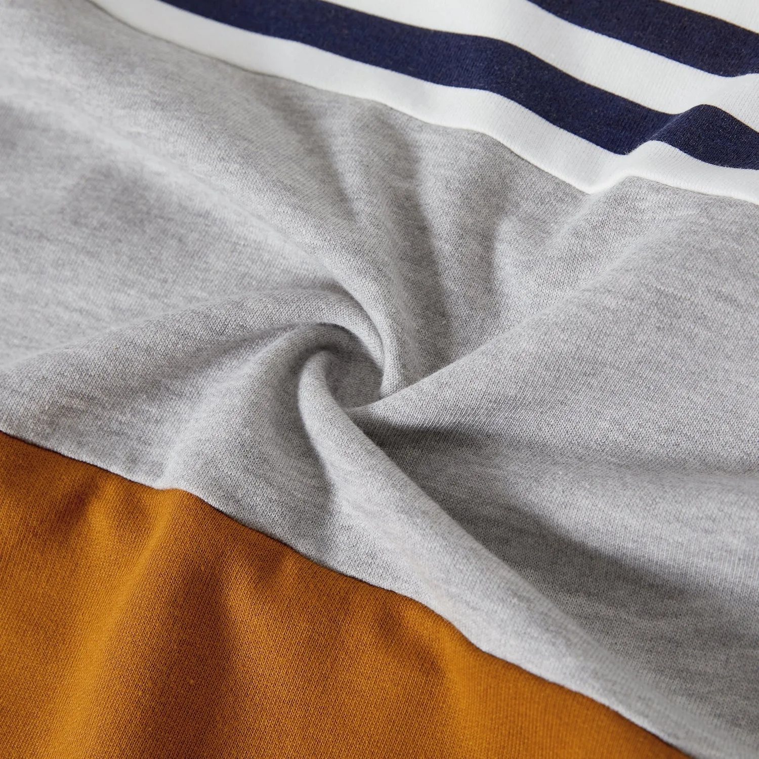 Family Matching School Crew Neck Striped Tops